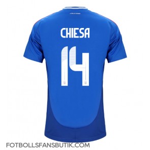 Italien Federico Chiesa #14 Replika Hemmatröja EM 2024 Kortärmad